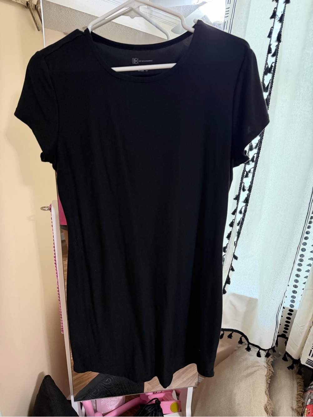No Boundaries Black Short-Sleeve T-shirt dress